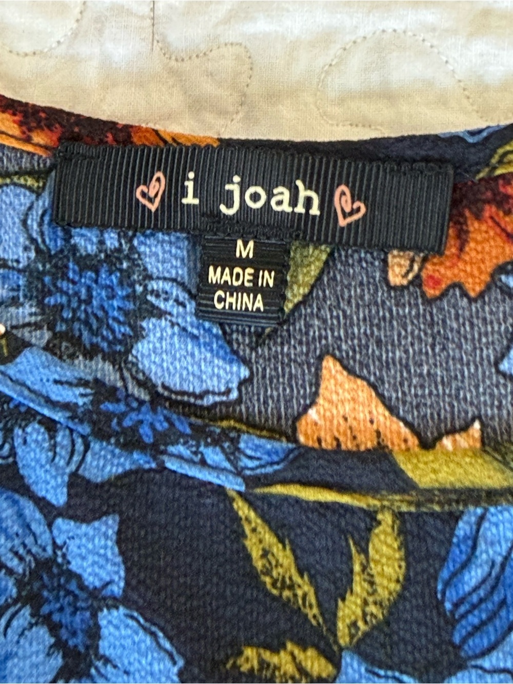 J.O.A. Navy Cold-Shoulder Floral Tiered Dress - Picture 7 of 8